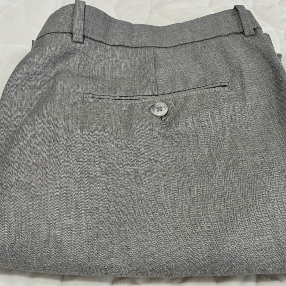 Perry Ellis Gray Dress Pants Mens 38x30 Business Career Casual Flat Front